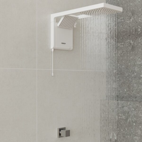 Chuveiro Elétrico Eletrônico 220V 6800w Branco Quadrado Acqua Duo Ultra Lorenzetti - Imagem 2
