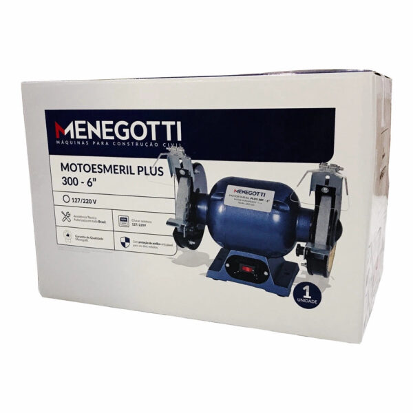 Motoesmeril 6 300w Bivolt 1/2CV 300 Plus Menegotti - Imagem 2