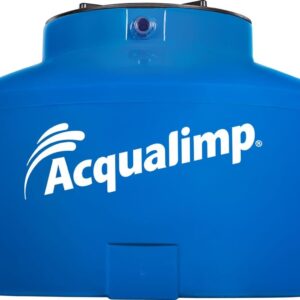 Caixa De Água 310L Polietileno Água Protegida Tampa Rosca Azul