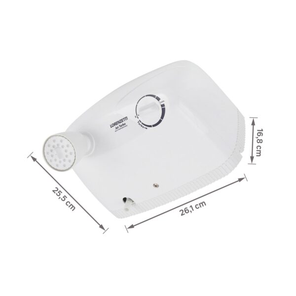 Chuveiro Elétrico Multitemperatura 220V 7800w Branco Redondo com Pressurizador Jet Turbo Lorenzetti - Imagem 3