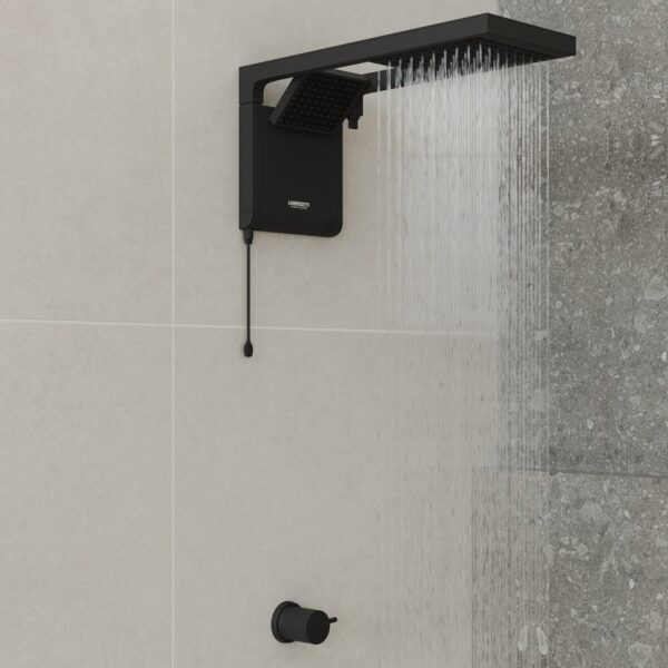 Chuveiro Elétrico Eletrônico 220V 7800w Preto Fosco Quadrado Acqua Duo Ultra Lorenzetti - Imagem 3