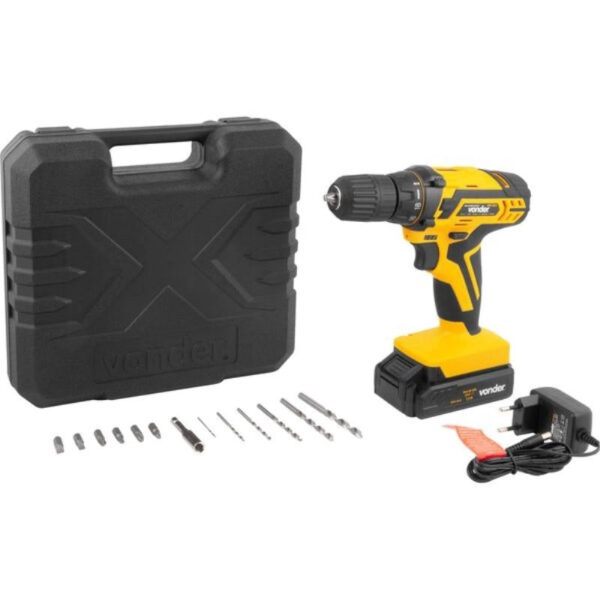 Furadeira e Parafusadeira à Bateria 12V bivolt pfv 012 com Kit de Brocas e Bits vonder - Imagem 4