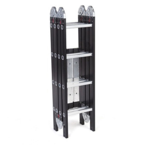 Escada De Aluminio Multifuncion 4×4 16 Degraus Black Edition - Imagem 2